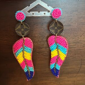 Keep it Gypsy LV feather earrings